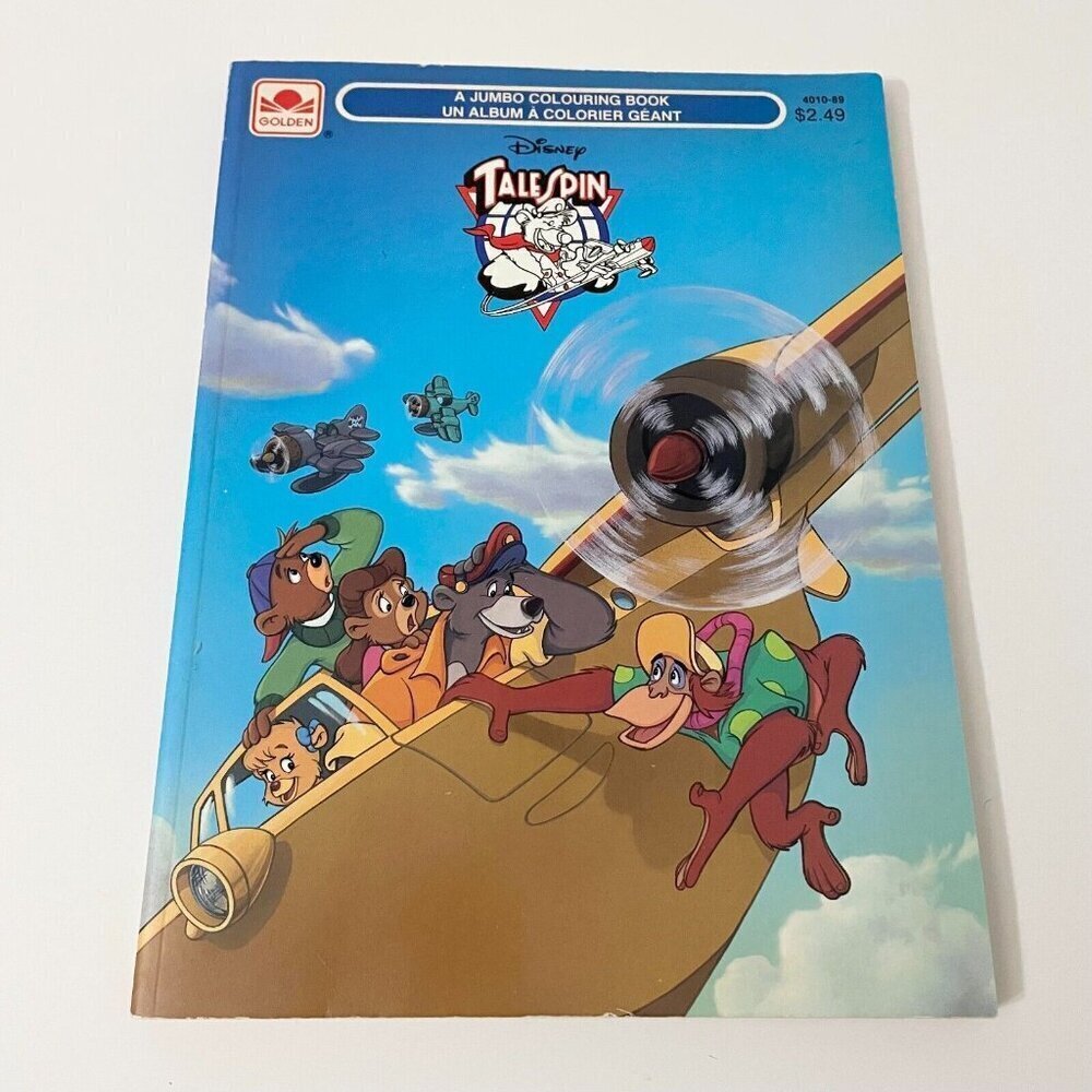 Vintage 1990 TaleSpin A Jumbo Colouring Activity Book Colour Book